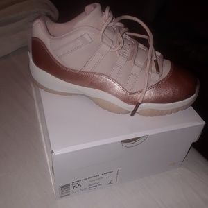 Rose gold Jordan 11's